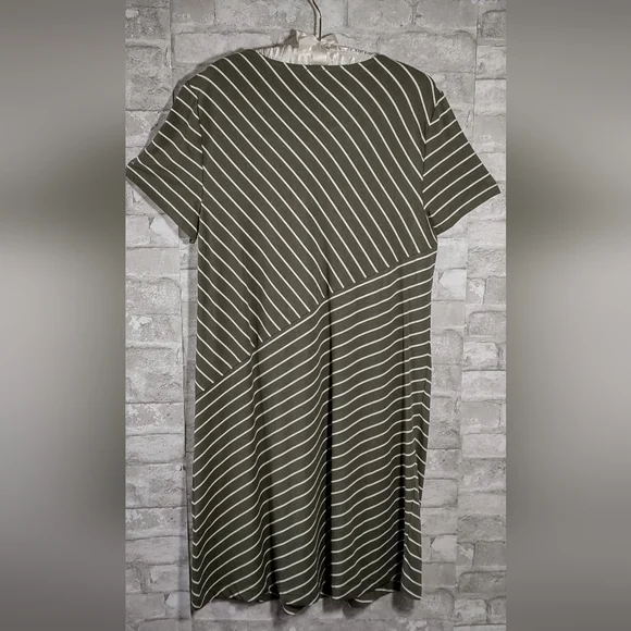 Chico's Stretch Knit Diagonal Stripe Dress - Picture 2 of 4